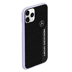 Чехол iPhone 11 Pro матовый Mercedes AMG: Sport Line, цвет: 3D-светло-сиреневый — фото 2