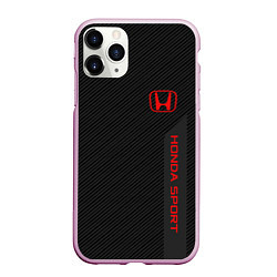 Чехол iPhone 11 Pro матовый Honda: Sport Line, цвет: 3D-розовый