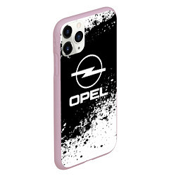 Чехол iPhone 11 Pro матовый Opel: Black Spray, цвет: 3D-розовый — фото 2