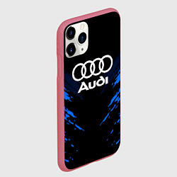 Чехол iPhone 11 Pro матовый Audi: Blue Anger, цвет: 3D-малиновый — фото 2