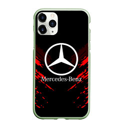 Чехол iPhone 11 Pro матовый Mercedes-Benz: Red Anger, цвет: 3D-салатовый