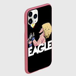 Чехол iPhone 11 Pro матовый Eagle Khabib, цвет: 3D-малиновый — фото 2