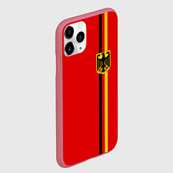 Чехол iPhone 11 Pro матовый Германия, цвет: 3D-малиновый — фото 2