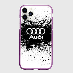 Чехол iPhone 11 Pro матовый Audi: Black Spray, цвет: 3D-фиолетовый