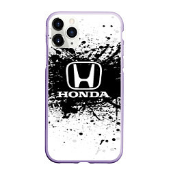 Чехол iPhone 11 Pro матовый Honda: Black Spray, цвет: 3D-светло-сиреневый