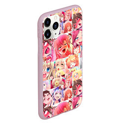 Чехол iPhone 11 Pro матовый Ahegao, цвет: 3D-розовый — фото 2