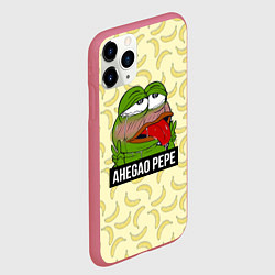 Чехол iPhone 11 Pro матовый Ahegao Pepe, цвет: 3D-малиновый — фото 2