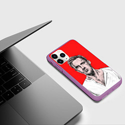 Чехол iPhone 11 Pro матовый Райан Гослинг, цвет: 3D-фиолетовый — фото 2