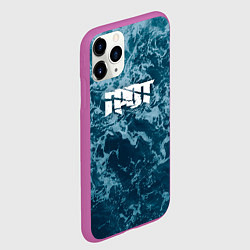 Чехол iPhone 11 Pro матовый Грот: Синий мрамор, цвет: 3D-фиолетовый — фото 2