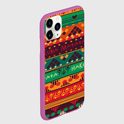 Чехол iPhone 11 Pro матовый Hakuna Matata, цвет: 3D-фиолетовый — фото 2