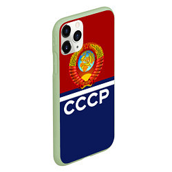 Чехол iPhone 11 Pro матовый СССР: Спортсмен, цвет: 3D-салатовый — фото 2