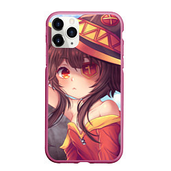 Чехол iPhone 11 Pro матовый KonoSuba, цвет: 3D-малиновый