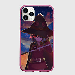 Чехол iPhone 11 Pro матовый KonoSuba, цвет: 3D-малиновый