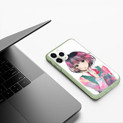 Чехол iPhone 11 Pro матовый Kuzu no Honkai, цвет: 3D-салатовый — фото 2