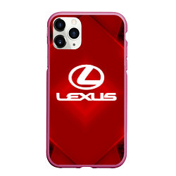 Чехол iPhone 11 Pro матовый Lexus: Red Light, цвет: 3D-малиновый