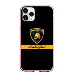 Чехол iPhone 11 Pro матовый Lamborghini Automobili, цвет: 3D-розовый