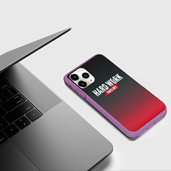 Чехол iPhone 11 Pro матовый Hard Work Pays Off: Red, цвет: 3D-фиолетовый — фото 2
