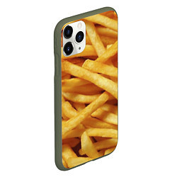 Чехол iPhone 11 Pro матовый Картофель фри, цвет: 3D-темно-зеленый — фото 2