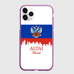 Чехол iPhone 11 Pro матовый Altai: Russia, цвет: 3D-фиолетовый