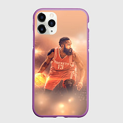 Чехол iPhone 11 Pro матовый NBA Rockets 13, цвет: 3D-фиолетовый