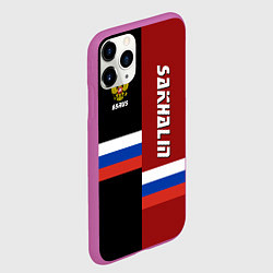 Чехол iPhone 11 Pro матовый Sakhalin, Russia, цвет: 3D-фиолетовый — фото 2