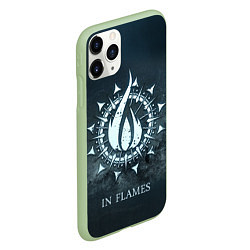 Чехол iPhone 11 Pro матовый In Flames: Cold Fire, цвет: 3D-салатовый — фото 2