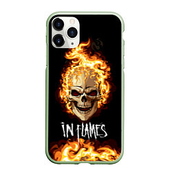 Чехол iPhone 11 Pro матовый In Flames, цвет: 3D-салатовый