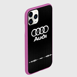 Чехол iPhone 11 Pro матовый Audi: Black Abstract, цвет: 3D-фиолетовый — фото 2