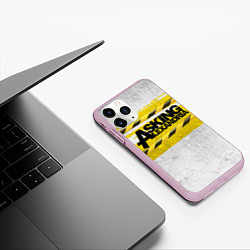 Чехол iPhone 11 Pro матовый Asking Alexandria: Danger, цвет: 3D-розовый — фото 2