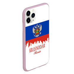 Чехол iPhone 11 Pro матовый Krasnodar, Russia, цвет: 3D-розовый — фото 2