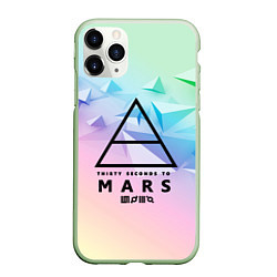 Чехол iPhone 11 Pro матовый 30 Seconds to Mars, цвет: 3D-салатовый