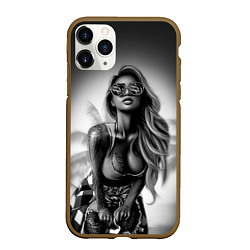 Чехол iPhone 11 Pro матовый Trap Girl, цвет: 3D-коричневый