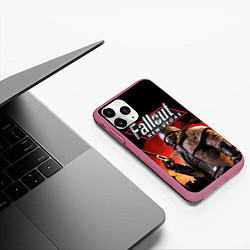 Чехол iPhone 11 Pro матовый Fallout: New Vegas, цвет: 3D-малиновый — фото 2