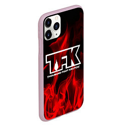 Чехол iPhone 11 Pro матовый Thousand Foot Krutch: Red Flame, цвет: 3D-розовый — фото 2