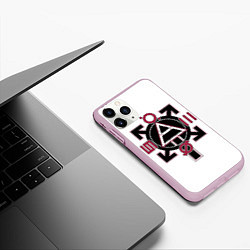 Чехол iPhone 11 Pro матовый 30 seconds to Mars emblem, цвет: 3D-розовый — фото 2