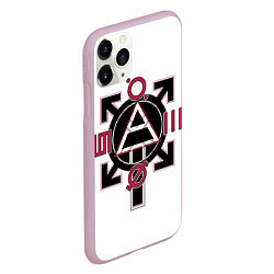 Чехол iPhone 11 Pro матовый 30 seconds to Mars emblem, цвет: 3D-розовый — фото 2