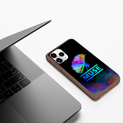 Чехол iPhone 11 Pro матовый Muse: Neon Flower, цвет: 3D-коричневый — фото 2