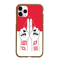 Чехол iPhone 11 Pro матовый 30 STM: Faith Hands, цвет: 3D-коричневый