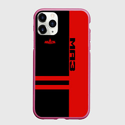 Чехол iPhone 11 Pro матовый МАЗ, цвет: 3D-малиновый