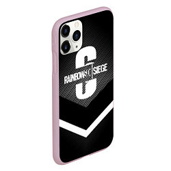 Чехол iPhone 11 Pro матовый R6S: Black Army, цвет: 3D-розовый — фото 2