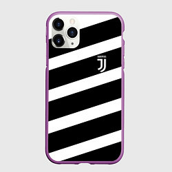 Чехол iPhone 11 Pro матовый Juve: B&W Lines, цвет: 3D-фиолетовый