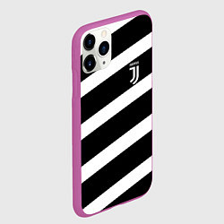 Чехол iPhone 11 Pro матовый Juve: B&W Lines, цвет: 3D-фиолетовый — фото 2