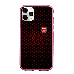 Чехол iPhone 11 Pro матовый Arsenal: Sport Grid, цвет: 3D-малиновый
