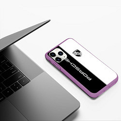 Чехол iPhone 11 Pro матовый Porsche Design, цвет: 3D-фиолетовый — фото 2