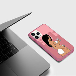 Чехол iPhone 11 Pro матовый GTA VC: Girl with Martini, цвет: 3D-малиновый — фото 2
