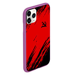 Чехол iPhone 11 Pro матовый USSR: Red Patriot, цвет: 3D-фиолетовый — фото 2