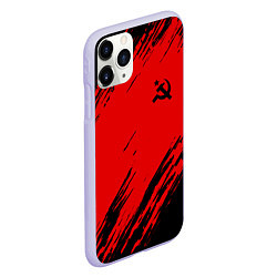Чехол iPhone 11 Pro матовый USSR: Red Patriot, цвет: 3D-светло-сиреневый — фото 2