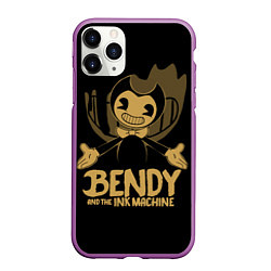 Чехол iPhone 11 Pro матовый Bendy And the ink machine, цвет: 3D-фиолетовый