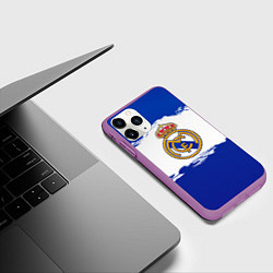 Чехол iPhone 11 Pro матовый Real Madrid FC, цвет: 3D-фиолетовый — фото 2