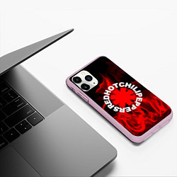 Чехол iPhone 11 Pro матовый RHCP: Red Flame, цвет: 3D-розовый — фото 2